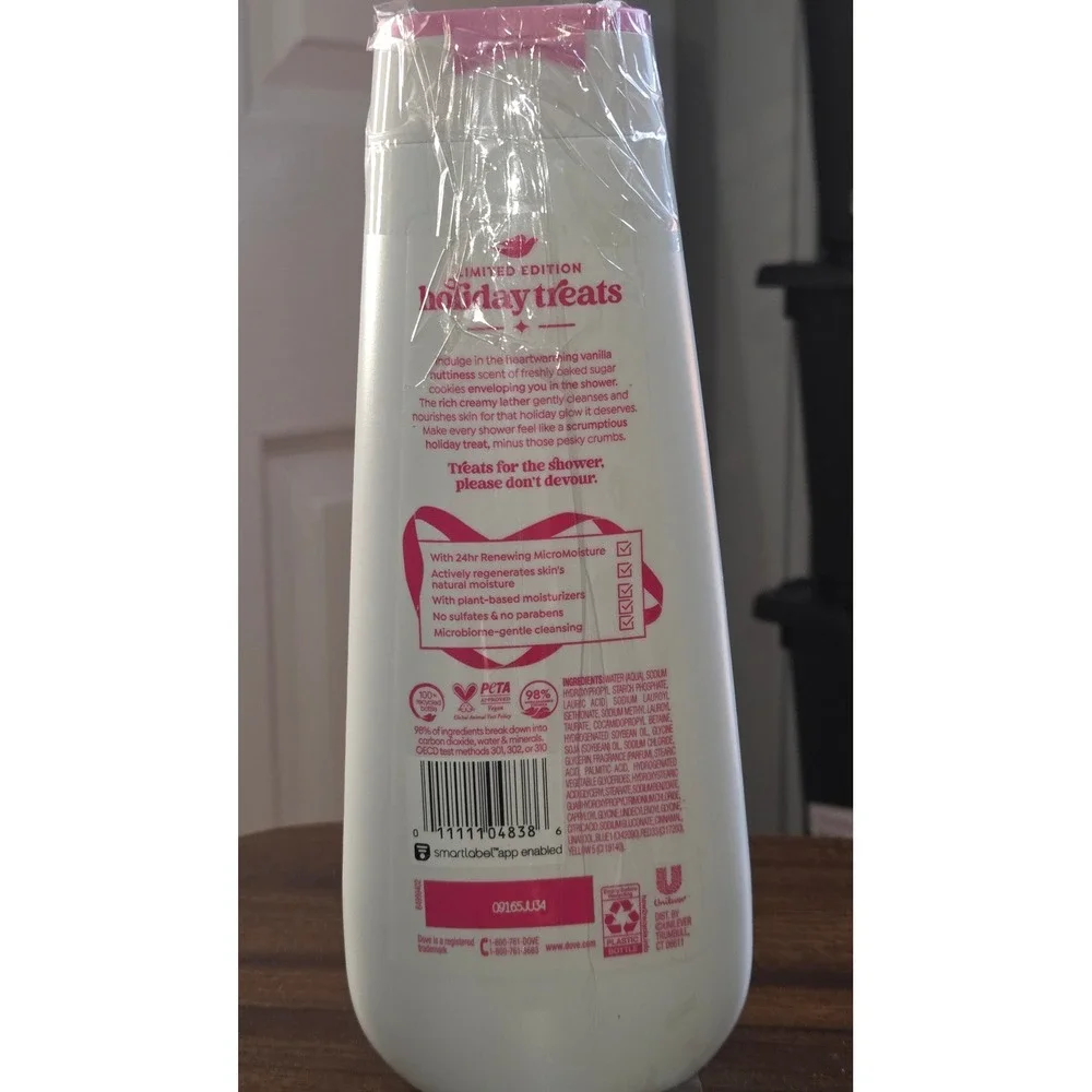 Dove Sugar Cookie Sprinkle Limited Edition Holiday Treats Body Wash 20oz